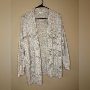 Maurices Cream Open-Knit Women's Cardigan
